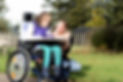 Two people outside together