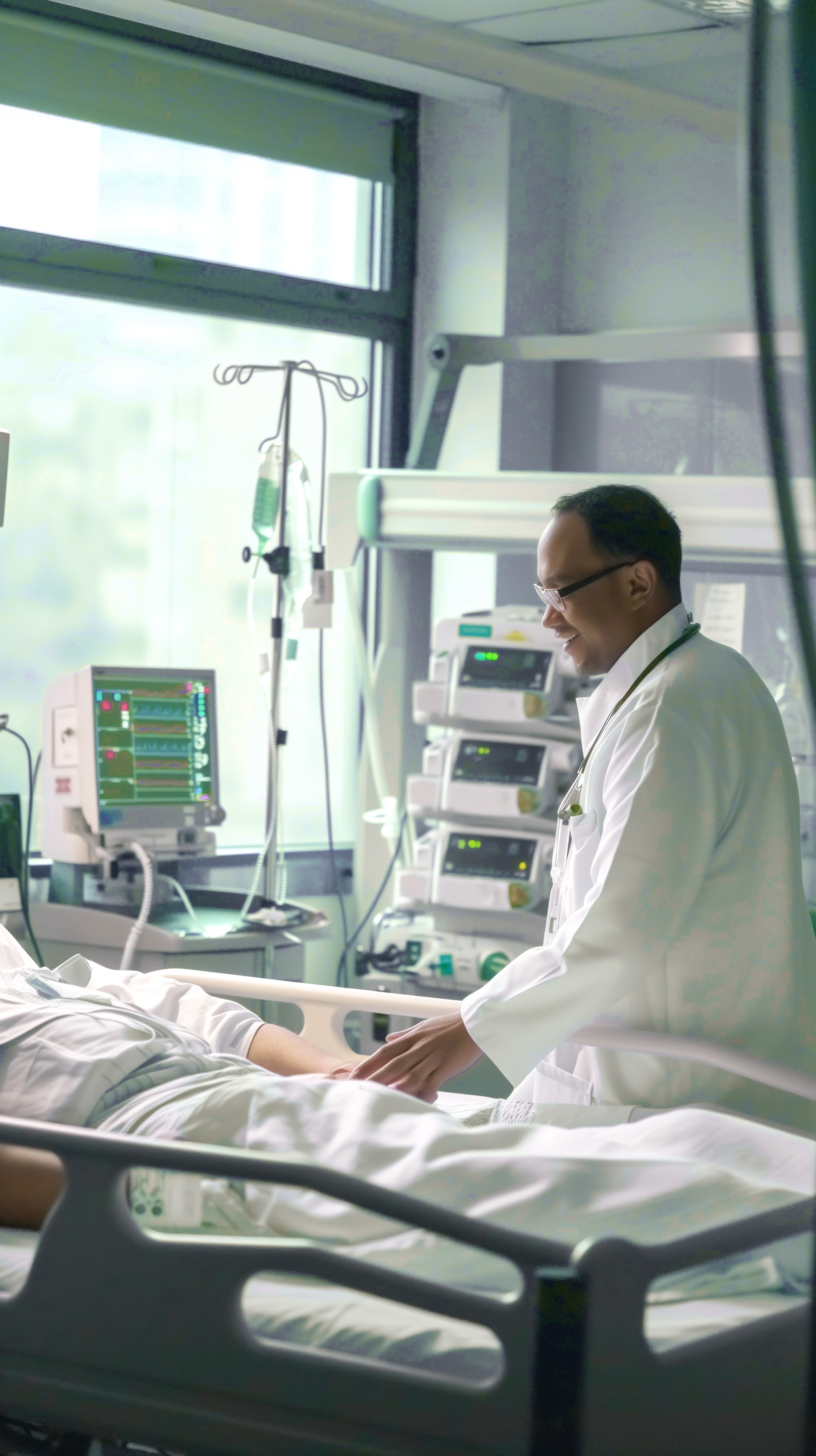 Doctor in hospital room