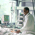 Doctor in hospital room