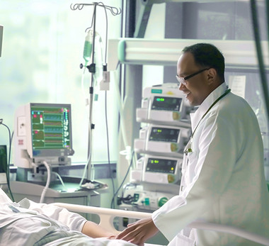 Doctor in hospital room