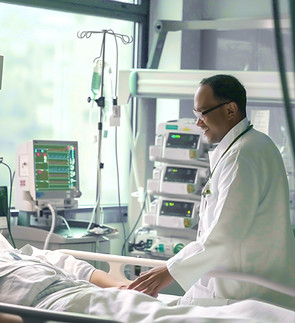 Doctor in hospital room