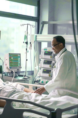 Doctor in hospital room