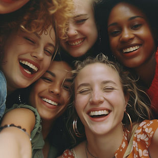 Gruppe lächelnder Freunde