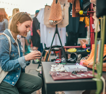 Outdoor Market Shopping