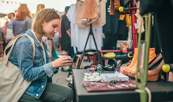 Outdoor Market Shopping