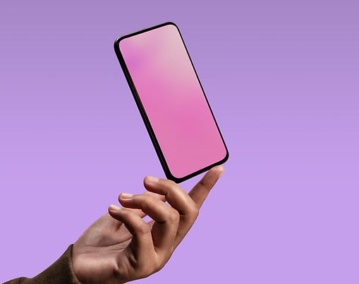hand holding a phone