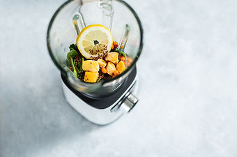 Top View Of Blender On White Desk