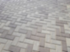 close-up image of block paved driveway