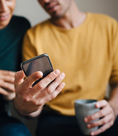 Couple with Mobile Phone