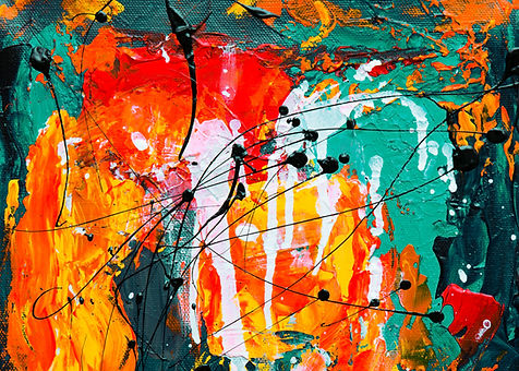 Peinture abstraite colorée
