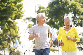 Old Couple Running