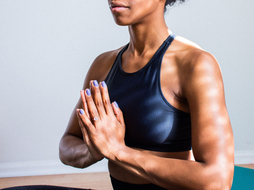 Woman practicing yoga