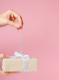 Gift box with ribbon