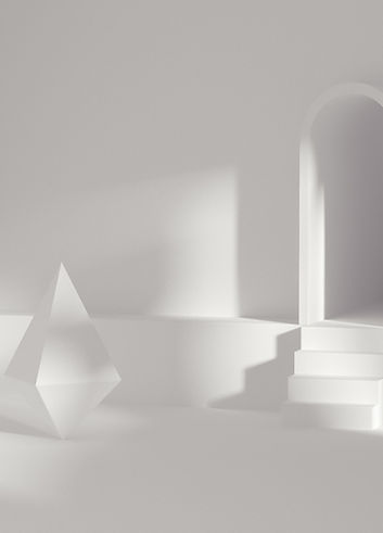 Sculpture blanche minimaliste