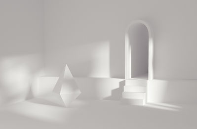 Sculpture blanche minimaliste