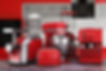 Electrodomésticos de cocina rojos