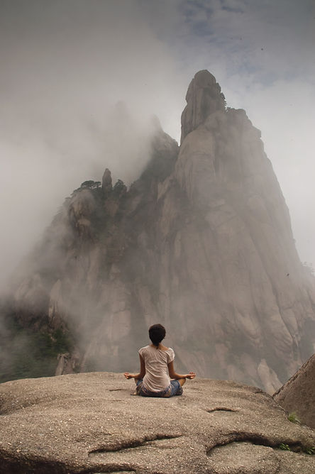 Meditating in Mountains