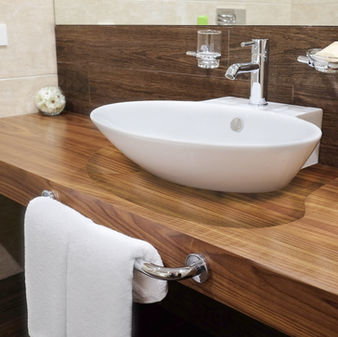 bathroom sink and faucet installed by Adrian Sheldon of Shelco Plumbing of Snohomish County