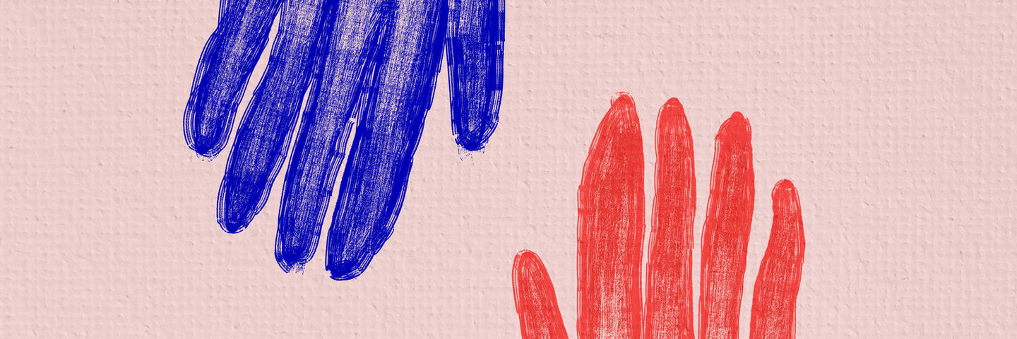 Hands reaching out