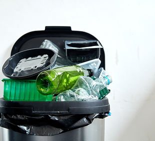 Overflowing Recycling Bin