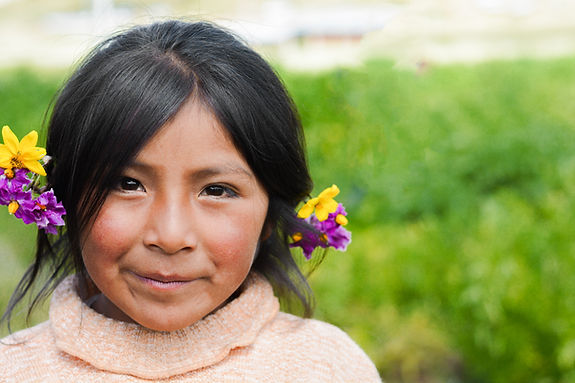 Cabello con flores