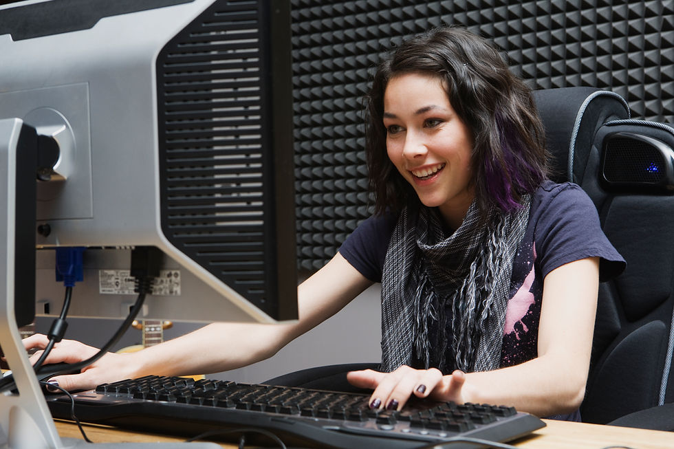 Woman Using Computer