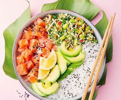 Poke Bowl-presentatie
