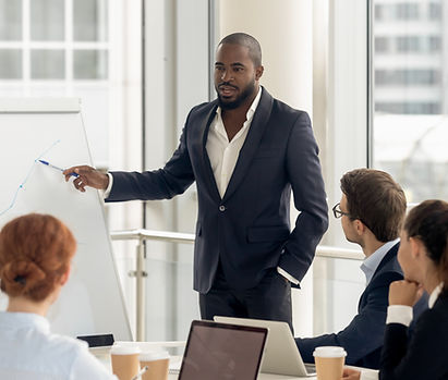 Scène de présentation commerciale