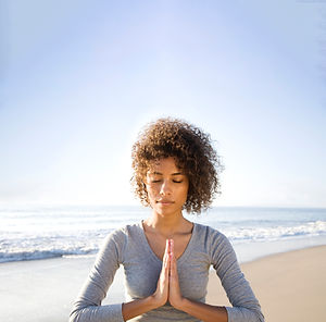 Meditating on Beach