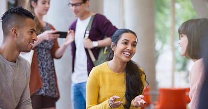 College Students Discussing Life Insurance