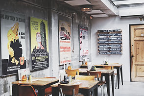 Posters in Restaurant Wall