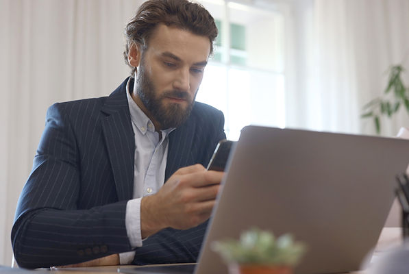 Man Using Smartphone