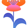 Gradient Flower Illustration