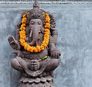 Ganesha Statue with Marigolds