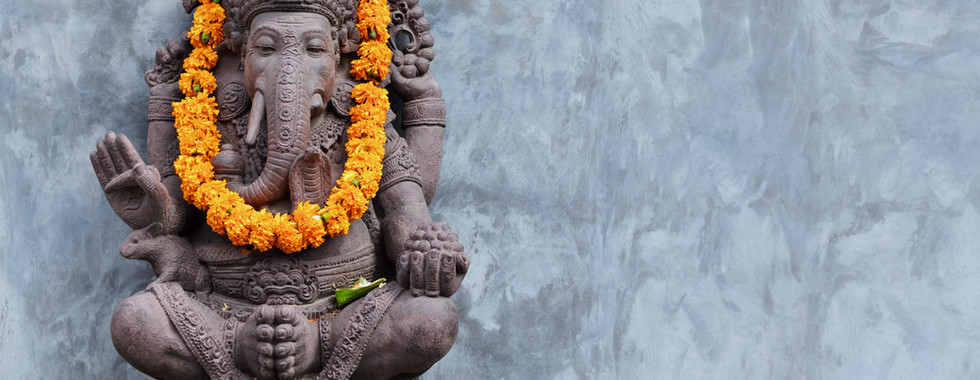 Lord Ganesha Idol made of earth rock (block of stone)