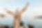 Victory Sign on the Beach
