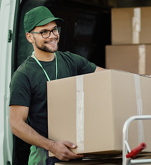 Delivery Worker Smiling
