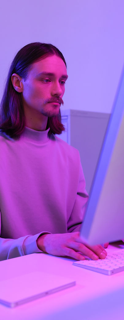 Man Using Computer