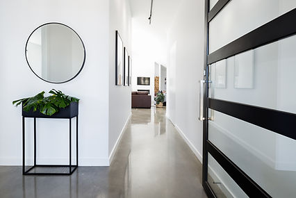 Black and White Hallway