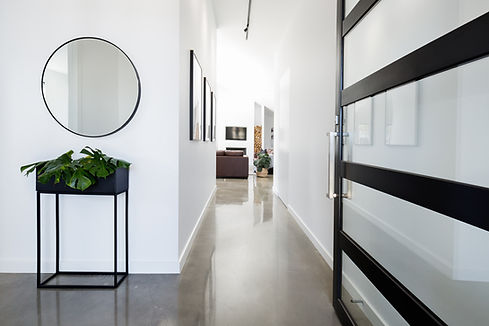 Black and White Hallway