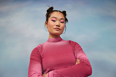 Confident Woman in Pink