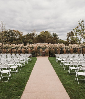 Outdoor wedding ceremony setup