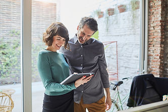 Individuals working at the office