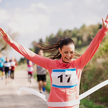 Runner Crossing Finish