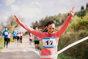 Runner Crossing Finish Line