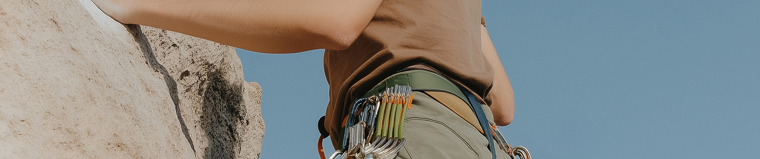 Rock Climber in Action