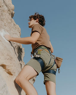 Rock Climber in Action
