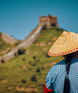 By the Great Wall of China