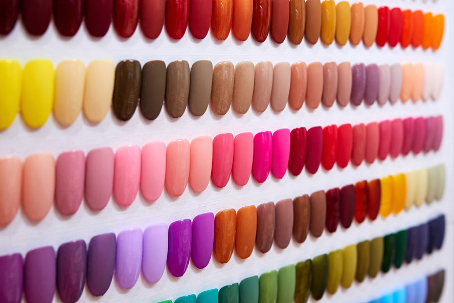 Mehrfarbige Nagelpalette