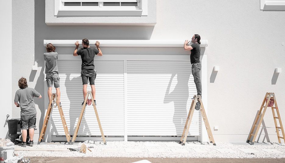 Installing White Awning